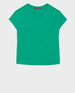 Tops|Comptoir des Cotonniers T-Shirt Ample En Coton 0542 Pine Green