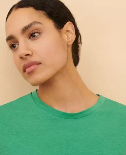 Tops|Comptoir des Cotonniers T-Shirt Ample En Coton 0542 Pine Green
