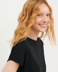 Tops|Comptoir des Cotonniers T-Shirt Ample En Coton 4216 Black_Beauty