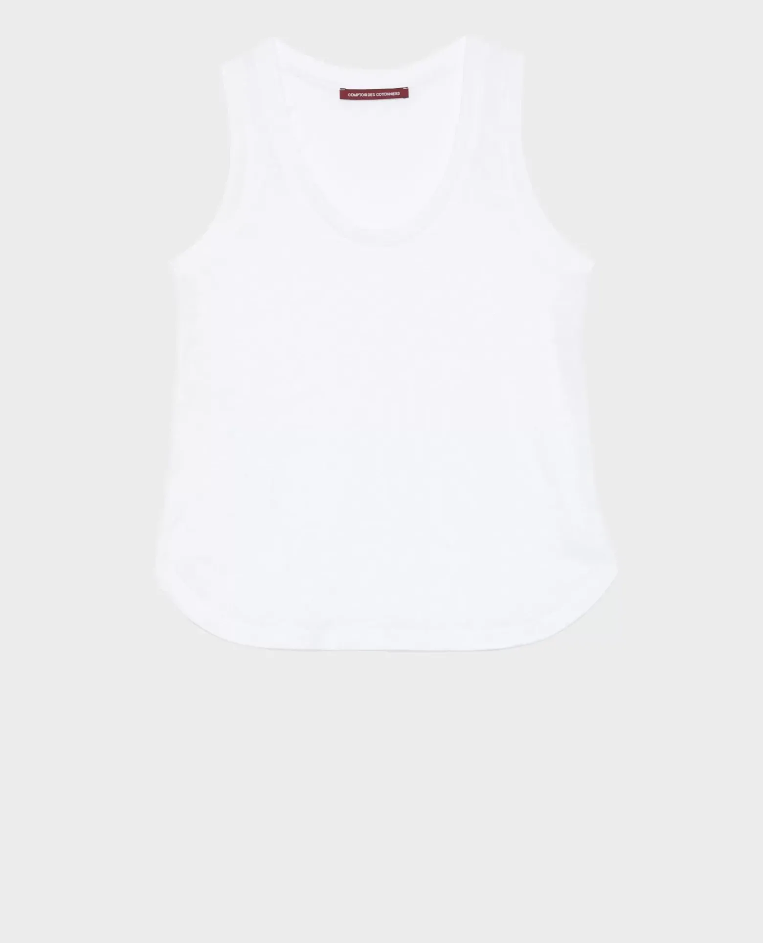 Tops|Comptoir des Cotonniers T-Shirt Sans Manches En Lin 4235 Optical White