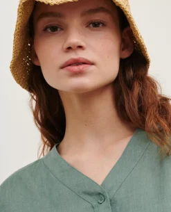 Blouses & Chemises|Comptoir des Cotonniers Tunique Ample En Lin 0381 Dark Forest