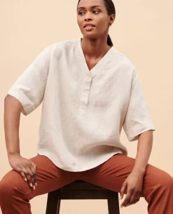 Blouses & Chemises|Comptoir des Cotonniers Tunique Ample En Lin 0305 Natural