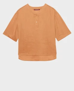 Blouses & Chemises|Comptoir des Cotonniers Tunique Ample En Lin 0320 Almond Brown