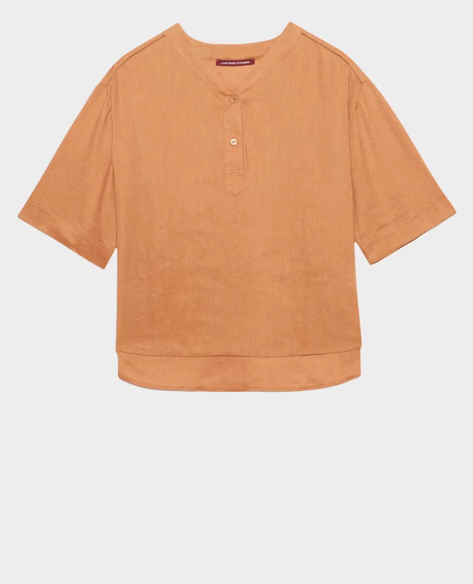 Blouses & Chemises|Comptoir des Cotonniers Tunique Ample En Lin 0320 Almond Brown