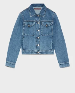 Vestes & Trenchs|Comptoir des Cotonniers Veste Courte En Jean 0642 Vintage Wash Denim