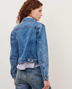 Vestes & Trenchs|Comptoir des Cotonniers Veste Courte En Jean 0642 Vintage Wash Denim