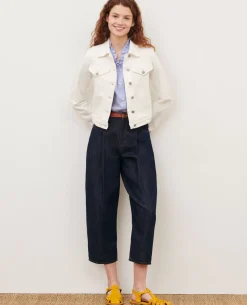 Vestes & Trenchs|Comptoir des Cotonniers Veste Courte En Jean 0003 White Denim