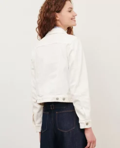 Vestes & Trenchs|Comptoir des Cotonniers Veste Courte En Jean 0003 White Denim