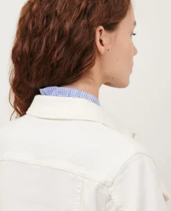 Vestes & Trenchs|Comptoir des Cotonniers Veste Courte En Jean 0003 White Denim