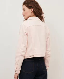 Vestes & Trenchs|Comptoir des Cotonniers Veste Courte En Jean 0100 Pink Marshmallow