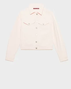 Vestes & Trenchs|Comptoir des Cotonniers Veste Courte En Jean 0100 Pink Marshmallow