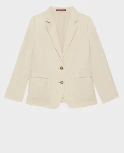 Vestes & Trenchs|Comptoir des Cotonniers Veste De Blazer En Lin Melange 0300 Castle Wall