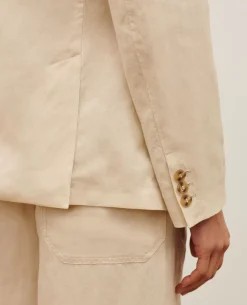Vestes & Trenchs|Comptoir des Cotonniers Veste De Blazer En Lin Melange 0300 Castle Wall