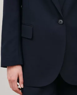 Vestes & Trenchs|Comptoir des Cotonniers Veste En Laine 7012C 69 Navy