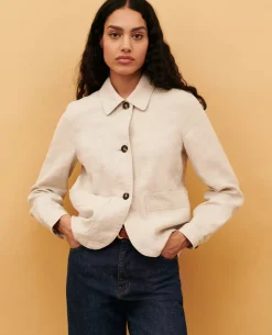 Vestes & Trenchs|Comptoir des Cotonniers Veste En Lin 0310 Beige Natural