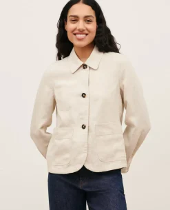 Vestes & Trenchs|Comptoir des Cotonniers Veste En Lin 0310 Beige Natural