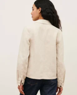 Vestes & Trenchs|Comptoir des Cotonniers Veste En Lin 0310 Beige Natural
