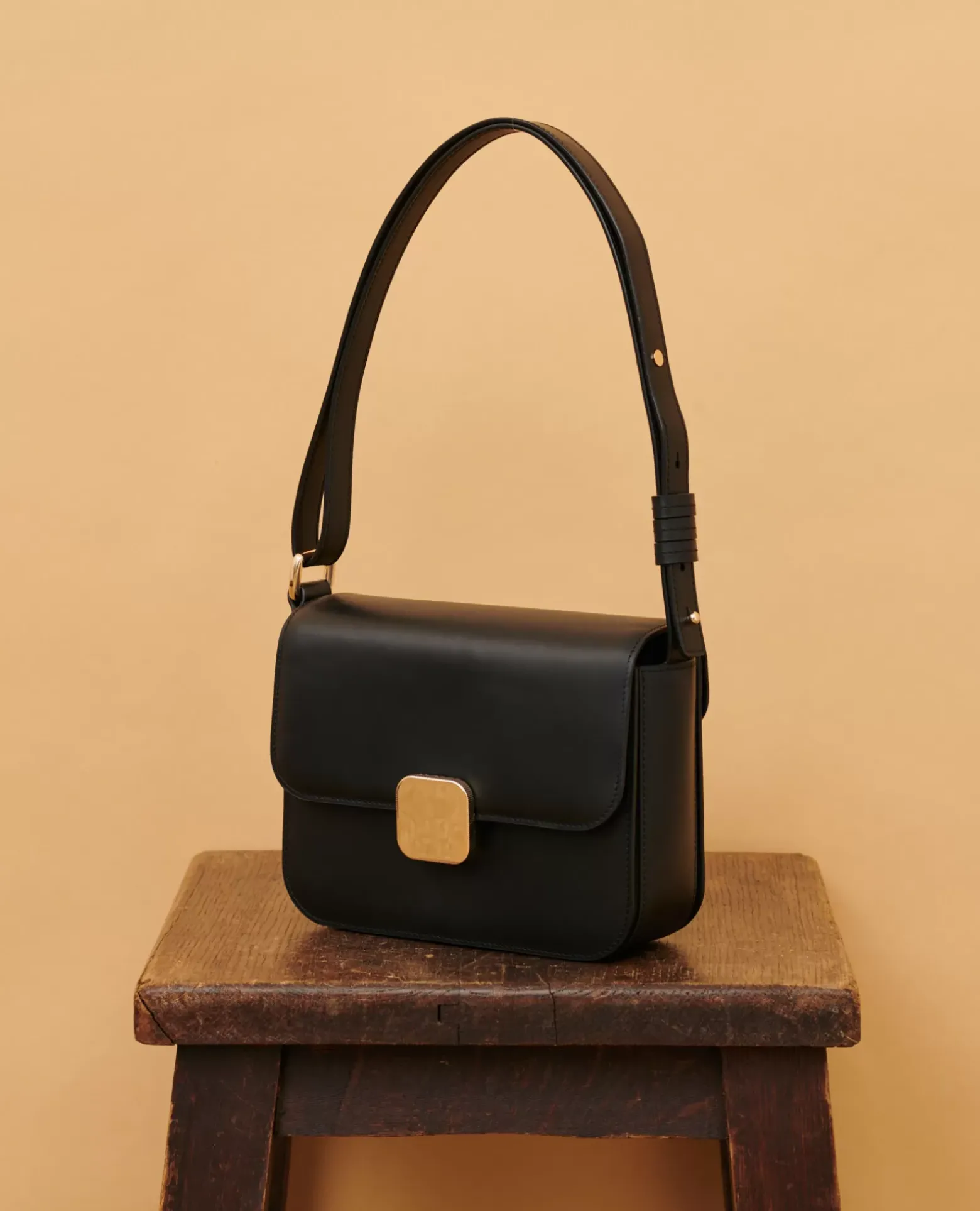 Sacs|Comptoir des Cotonniers Vic - Sac Boite En Cuir 8853 09 Black
