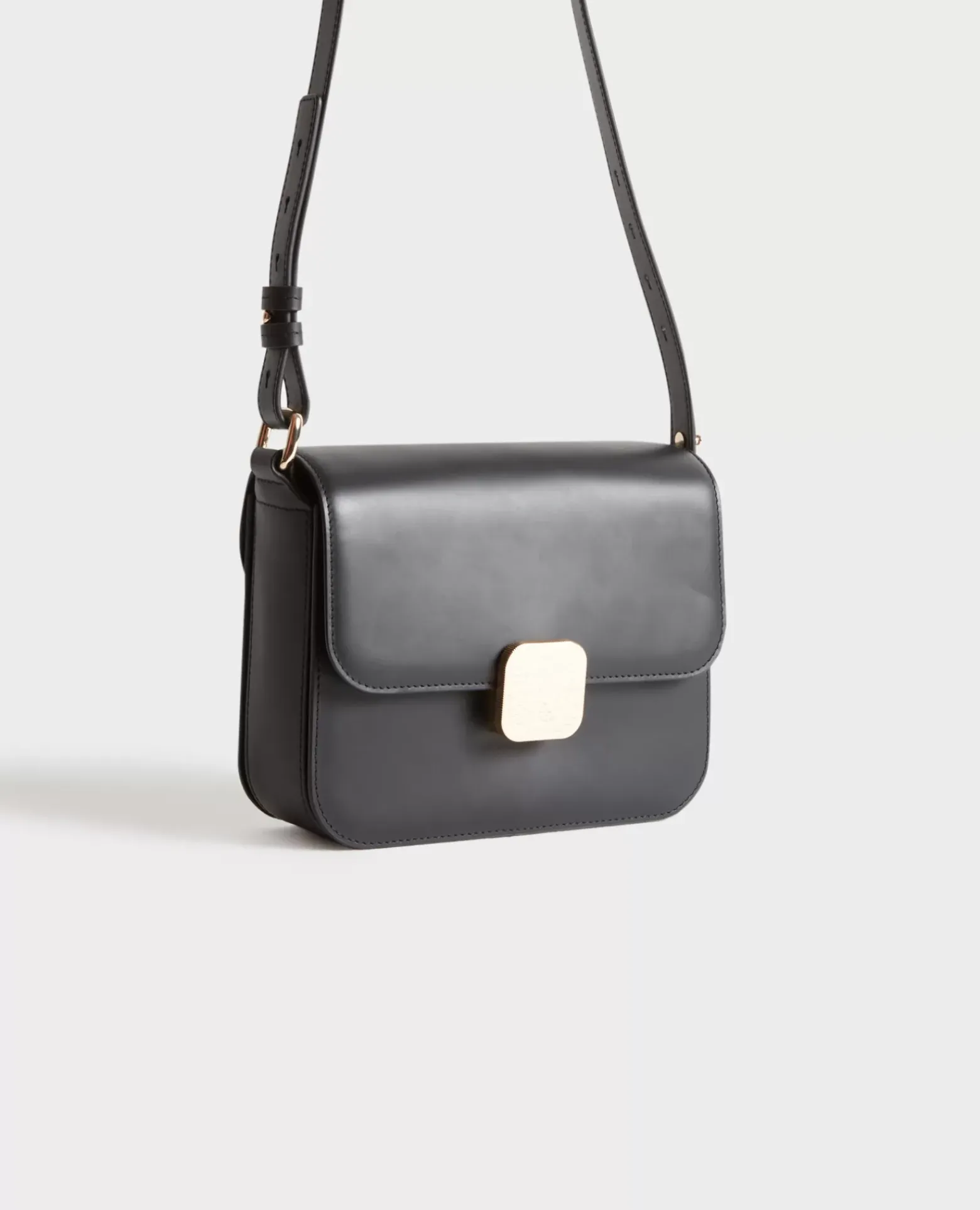 Sacs|Comptoir des Cotonniers Vic - Sac Boite En Cuir 8853 09 Black