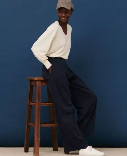 Pantalons|Comptoir des Cotonniers Yvonne - Pantalon Ample 7012C 69 Navy
