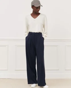 Pantalons|Comptoir des Cotonniers Yvonne - Pantalon Ample 7012C 69 Navy