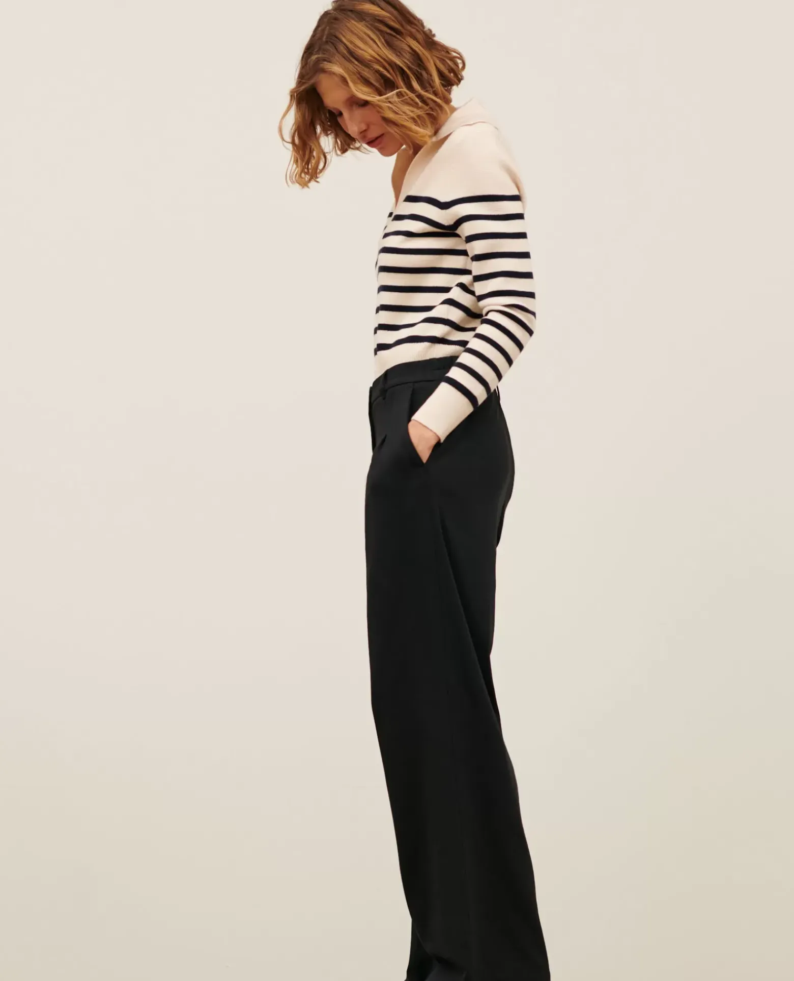 Pantalons|Comptoir des Cotonniers Yvonne - Pantalon Ample 4216 Black_Beauty