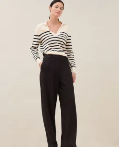 Pantalons|Comptoir des Cotonniers Yvonne - Pantalon Ample 8853 09 Black