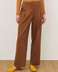 Pantalons|Comptoir des Cotonniers Yvonne - Pantalon Ample 0341 Cofee Liqueur