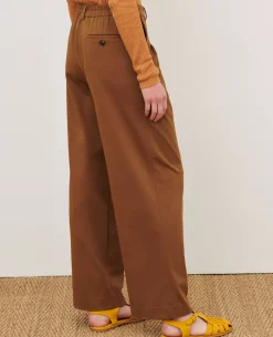 Pantalons|Comptoir des Cotonniers Yvonne - Pantalon Ample 0341 Cofee Liqueur