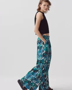 Pantalons|Comptoir des Cotonniers Yvonne - Pantalon Ample En Coton 0522 Palmeraie Green