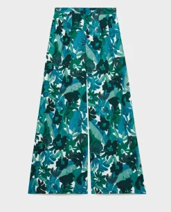 Pantalons|Comptoir des Cotonniers Yvonne - Pantalon Ample En Coton 0522 Palmeraie Green