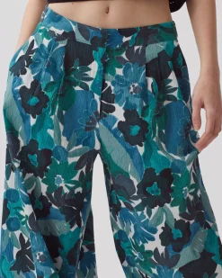 Pantalons|Comptoir des Cotonniers Yvonne - Pantalon Ample En Coton 0522 Palmeraie Green