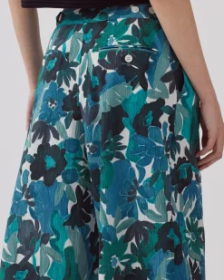 Pantalons|Comptoir des Cotonniers Yvonne - Pantalon Ample En Coton 0522 Palmeraie Green