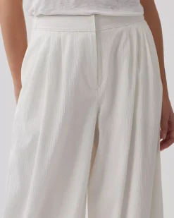 Pantalons|Comptoir des Cotonniers Yvonne - Pantalon Ample En Coton 8885 00 White