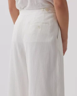 Pantalons|Comptoir des Cotonniers Yvonne - Pantalon Ample En Coton 8885 00 White