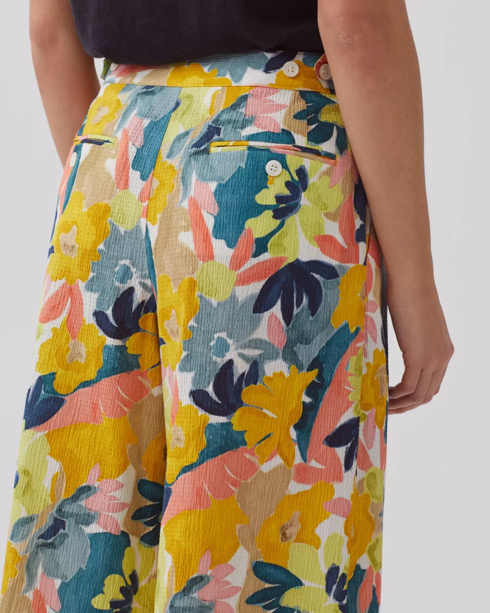 Pantalons|Comptoir des Cotonniers Yvonne - Pantalon Ample En Coton 0430 Palmeraie Yellow
