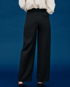 Pantalons|Comptoir des Cotonniers Yvonne - Pantalon En Laine 4216 Black_Beauty